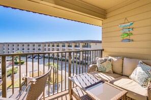 Private Balcony | Single-Story Unit | 3rd-Floor Condo | Elevator Access