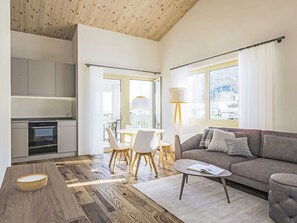 Interior Design, Flooring, Furniture, Floor, Couch, Wood, Ceiling, Wood Flooring, Living Room, Room