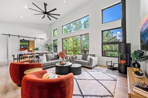 The living area was so spacious and inviting!