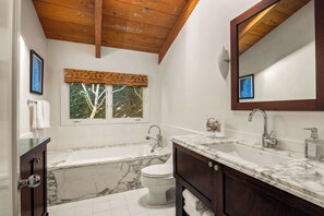 Luxurious primary bathroom 