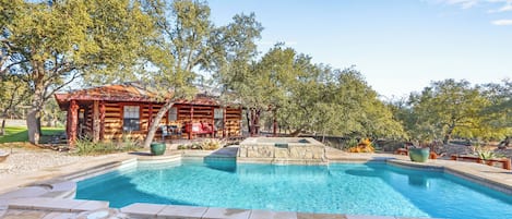 Across the pool Relics Reserve Ranch House