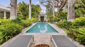 The palms and pool at your private oasis...