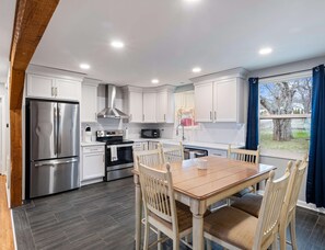 Make mealtime memories together at the dining table, seating 6