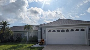 front of property