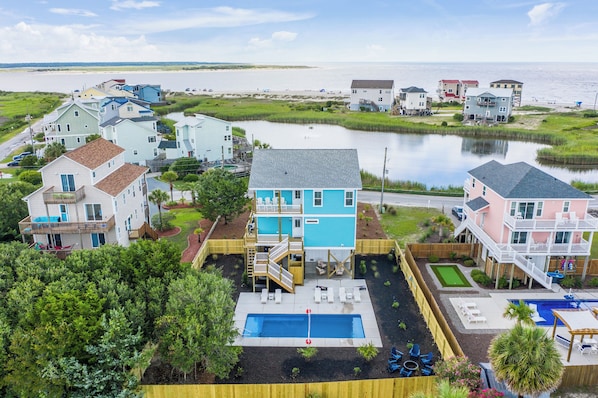 Private home located at the northern tip of beautiful North Topsail Beach, NC!