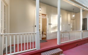 Galley-style porch