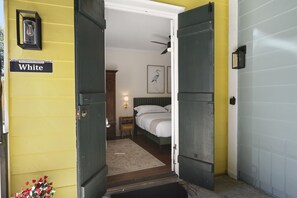 Entrance to the White Guesthouse from Covered Patio