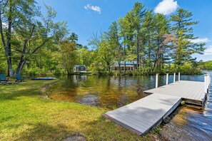 Private dock on Little Sebago Lake