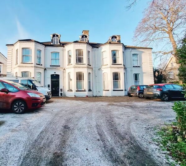 Front of the building and car park