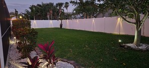 Ring Toss and Yard Pong provided for fenced yard entertainment