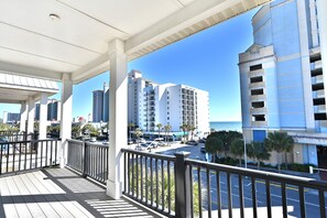 Spacious oceanview balcony.