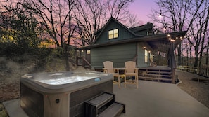 Relax in the hot tub, enjoy peaceful mornings or evenings under the stars.