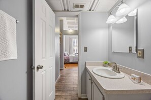 Leaving the bathroom you have the walk in closet to your right