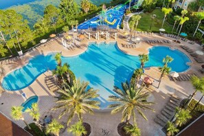 Soak up the Florida sun at the resort's expansive lagoon-style pool, offering plenty of loungers, stunning views, and a relaxing atmosphere.