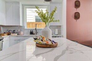 Beautiful display on the kitchen island