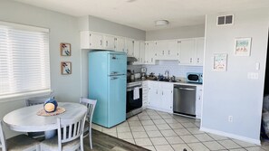 Space & appliances/cookware to prep an entire meal right from your "home away from home"!