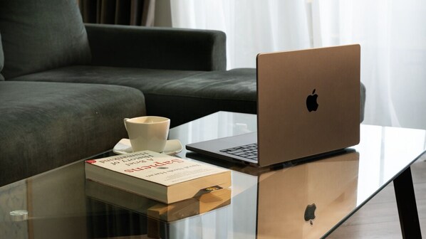 A bright, cozy space with a comfy couch – perfect for morning coffee, reading, or working in peace ☕️📚💻