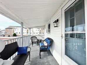Outdoor deck with seating