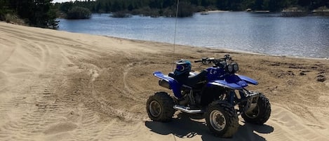Enjoy the dunes, just a two mile ride through town.