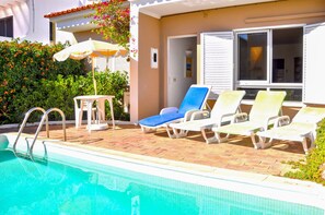 Pool and sun loungers