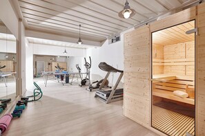 The spa and fitness area offers a range of amenities to suit both relaxation and recreation, located on the Ground Floor