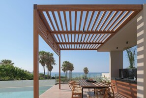 Οutdoor dining area for 12 guests