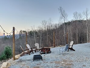 Firepit and Smoky Mountain Views