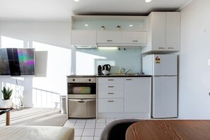 There is a Nespresso coffee machine for your early morning wake-up.