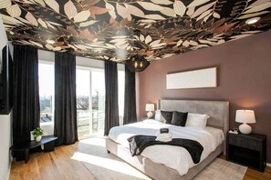 Step into another world in the primary bedroom