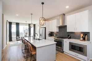 Seating for 4 more at the kitchen island