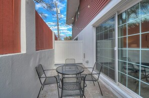 Bring your fur baby. The backyard is fenced in.