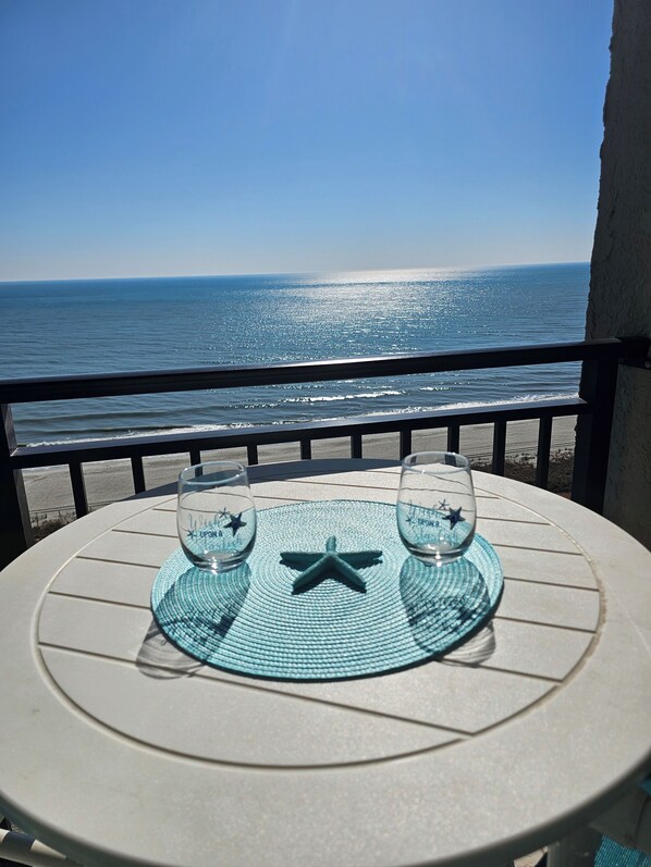 Feel the Salty Sea Breezes  while enjoying the views on your ocean front balcony
