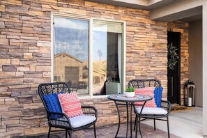 Front porch - intimate seating for two.
