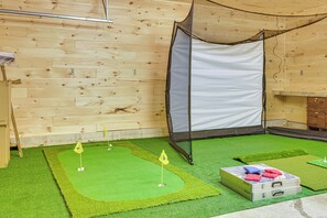 Garage Putting Green and Practice Net | Man Cave