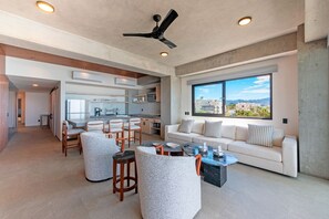 Open living space with panoramic ocean views
