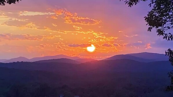 The Blue Ridge Mountain View from the Cabin 