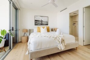 Sink into plush bedding and enjoy a restful night’s sleep