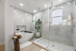 Updated Master Bathroom with Walk-in Shower and Soaking Tub