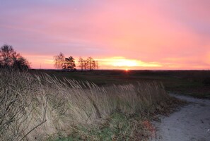 Sonnenaufgang am Hafen in Wieck am Darß
