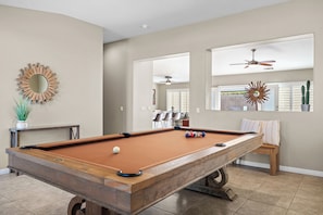 Pool table.