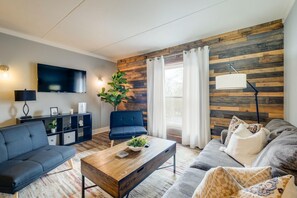 The two chairs combine to make a twin-size bed. 