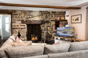 Enjoy the comfort of the multi-fuel wood burning stove on cooler evenings