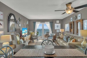 Living Room with balcony access