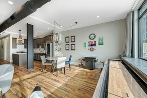 Large connected living area.