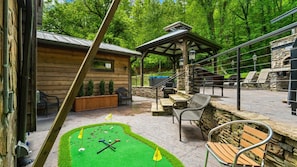 Score a hole-in-one at the outdoor mini golf course