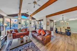Spacious Open Concept Living Room Complete With A Telescope!