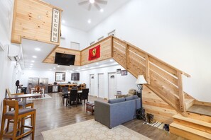Common area and kitchen open to all guests during their stay