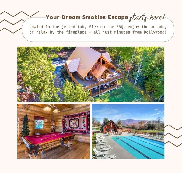 Smokies Getaway for 10 — Hot Tub, Firepit, Arcade & More!