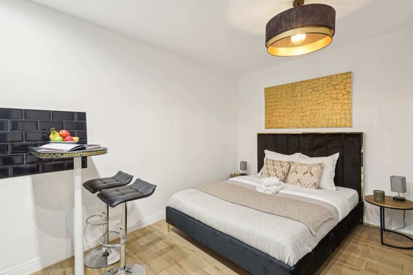 The open-plan living, kitchen and dining area