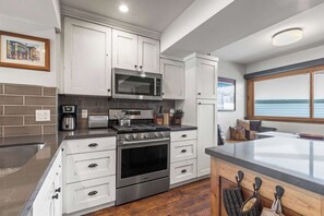 Kitchen is fully stocked for guests. 